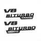 Logo black Mercedes " V8 "